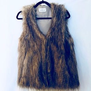 Sabine Faux Fur Tan/Brown Vest